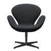  Swan Lounge Chair Black Lacquered/Christianshavn Gray