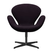  Swan Lounge Chair Black Lacked/Divina Aubergine (376)