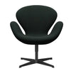  Swan Lounge Chair Black Lacquered/Divina Charcoal