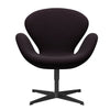  Swan Lounge Chair Black Lacquered/Fame Brown (61108)