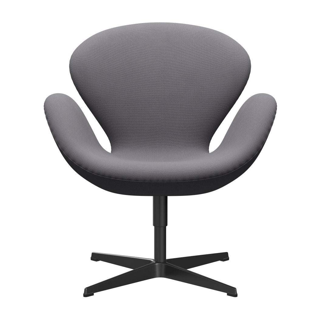 Fritz Hansen Swan Lounge Chair, Black Lacquered/Fame Gray (60078)