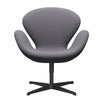  Swan Lounge Chair Black Lacquered/Fame Gray (60078)