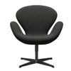  Swan Lounge Chair Black Lacquered/Hallingdal Black/Grey (368)