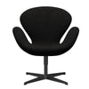  Swan Lounge Chair Black Lacked/Hallingdal Holzkohle