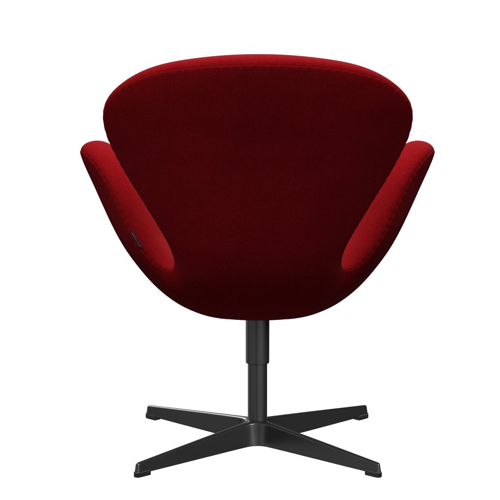 Fritz Hansen Swan Lounge Silla, lacado negro/Hallingdal Classic Red