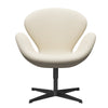 Fritz Hansen Swan™ Lounge Chair, Black Lacquered/Hallingdal Wool White