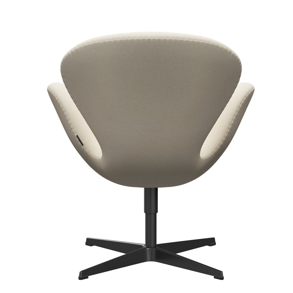 [product_category]-Fritz Hansen Swan Lounge Chair, Black Lacquered/Hallingdal Wool White-Fritz Hansen-3320-HAL100-BLLA-FRI-4