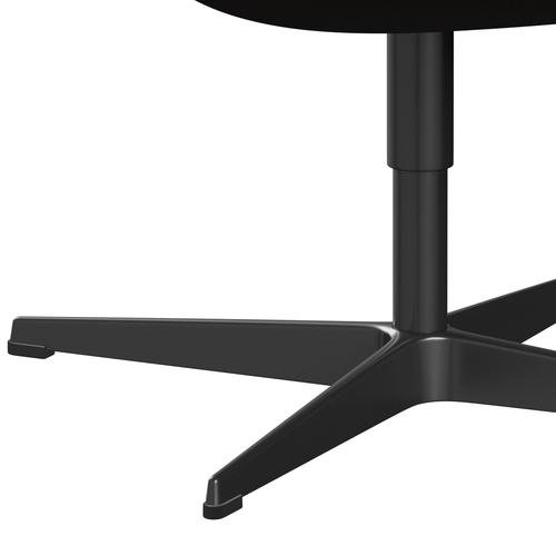 Sedia da salotto Fritz Hansen Swan, marrone laccato nero/taglio in acciaio