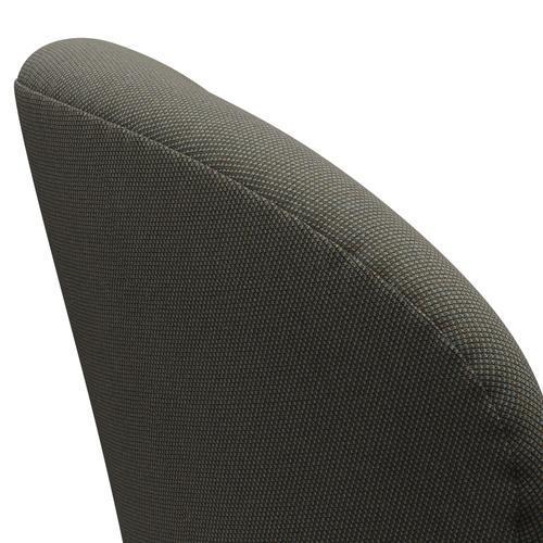 Fritz Hansen Swan Lounge Silla, lacado negro/acero trío gris/verde