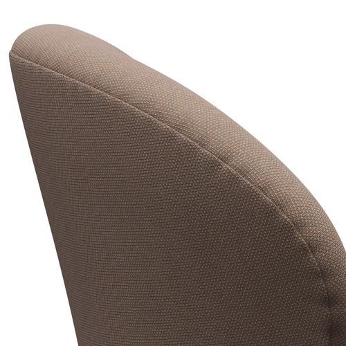 Fritz Hansen Swan Lounge Stuhl, schwarz lackierte/stahlcut trio sandfarben