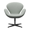  Swan Lounge Chair schwarzer lackierter/sunniva mintgrün