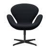  Swan Lounge Chair schwarzer lackierter/tonus dunkler Aubergine