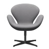  Swan Lounge Chair Black Lacquered/Tonus Light Grey