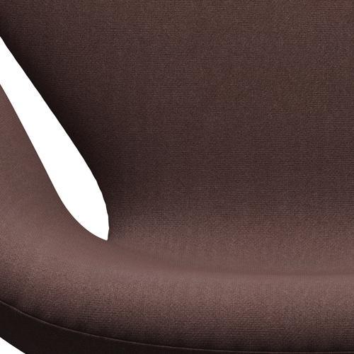 Fritz Hansen Swan Lounge Chair, Black Lacquered/Tonus Violet Grey