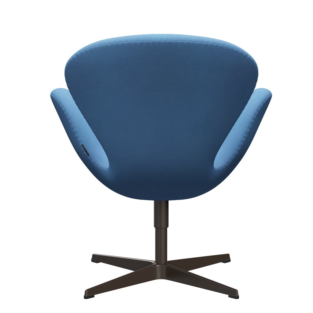 Fritz Hansen Swan Lounge Silla, Bronce marrón/Divina azul claro (712)