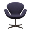 Sedia fritz Hansen Swan Lounge bronzo marrone/Divina MD Dusty Blue