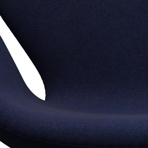 Sedia da salone Fritz Hansen Swan, bronzo marrone/Divina MD Midnight Blue