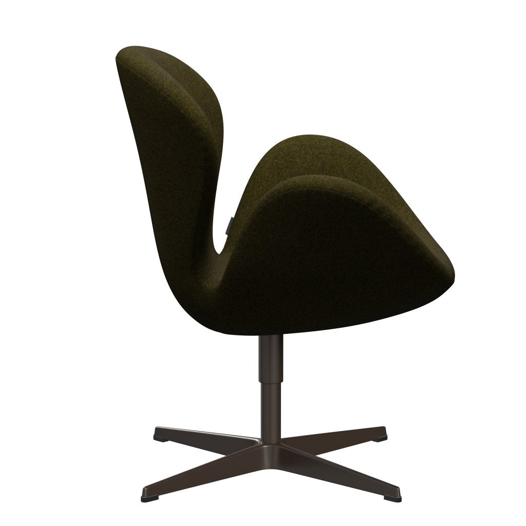 [product_category]-Fritz Hansen Swan Lounge Chair, Brown Bronze/Divina Melange Olive Dark-Fritz Hansen-3320-DIM471-BBBASE-FRI-3