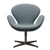  Swan Lounge Chair Brown Bronze/Re Wool Light Blue/Natural