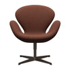  Swan Lounge Stuhl braune Bronze/Stahlkut mittelbraun