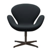  Swan Lounge Chair Brown Bronze/Steelcut Trio Black