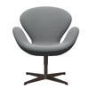 Sedia fritz Hansen Swan Lounge bronzo marrone/taglio in acciaio grigio