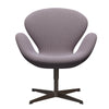  Swan Lounge Chair Brown Bronze/SteelCut Trio White/Violet