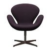  Chaise salon de cygne bronze brun / tonus aubergine