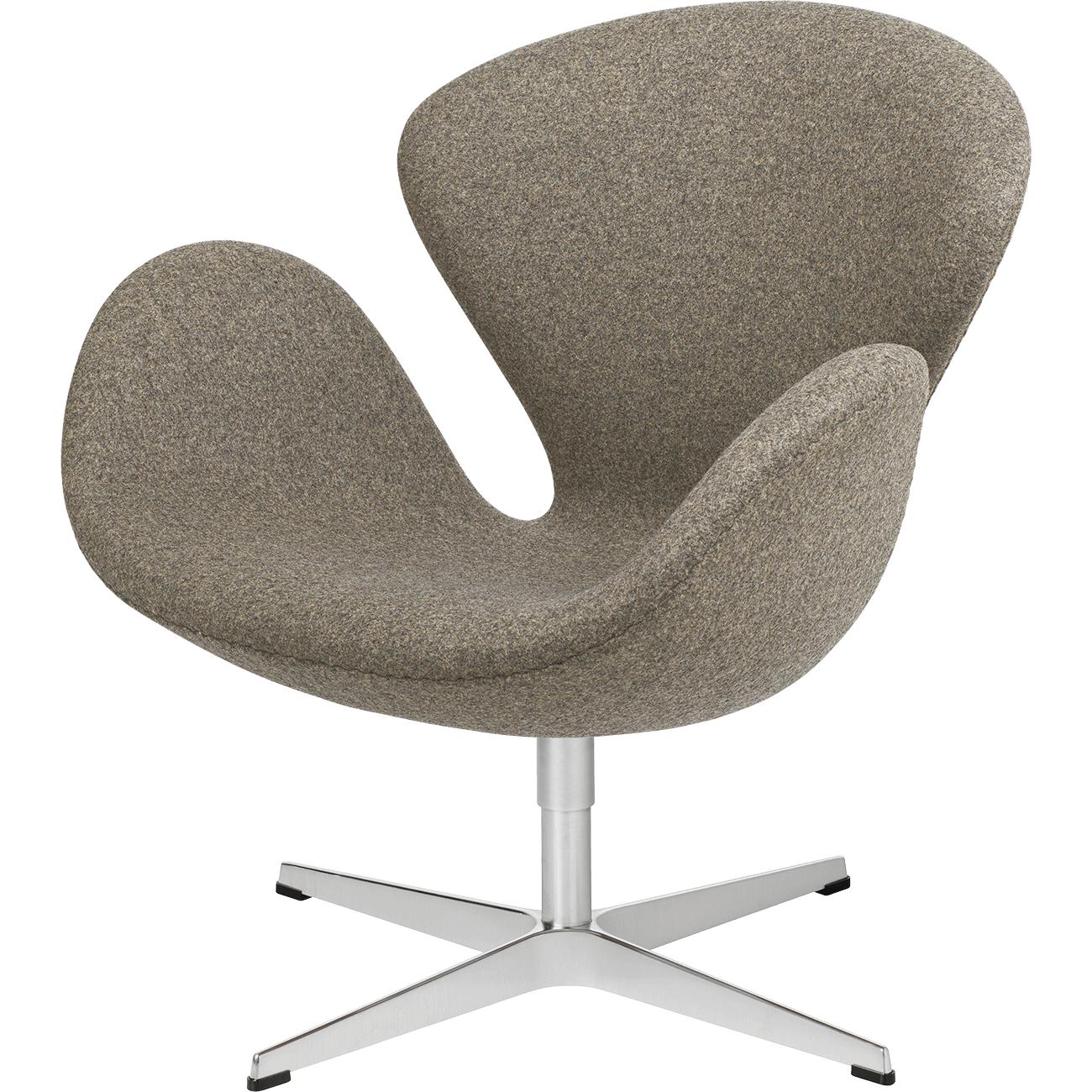 Fritz Hansen Swan Lounge Chair Fabric, Divina Melange Dust Brown