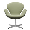  Swan Lounge Chair Satin Brushed Aluminium/Capture Delicate Green