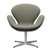  Swan Lounge Chair Satin Brushed Aluminium/Fame Grey (61136)