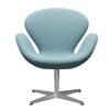  Swan Lounge Chair Satin Brushed Aluminium/Fame Turquoise Light