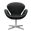  Swan Lounge Chair Satin Brushed Aluminium/Grace Black