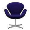  Swan Lounge Stuhl Satin gebürstet Aluminium/Hallingdal Violet Dunkelheit