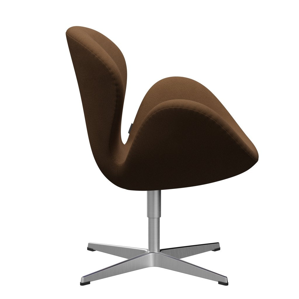 [product_category]-Fritz Hansen Swan Lounge Chair, Satin Brushed Aluminium/Steelcut Chocolate Light-Fritz Hansen-3320-STI265-SPAL-FRI-3