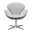  Swan Lounge Chair Satin Brushed Aluminium/Steelcut Trio Delicate Mint Green