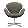  Swan Lounge Chair Satin Brushed Aluminium/Steelcut Trio Light Brown