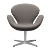  Swan Lounge Chair Satin Brushed Aluminium/Steelcut Trio Sand Dark