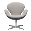  Swan Lounge Stuhl Satin gebürstet Aluminium/Stahlschneider Trio White & Grey