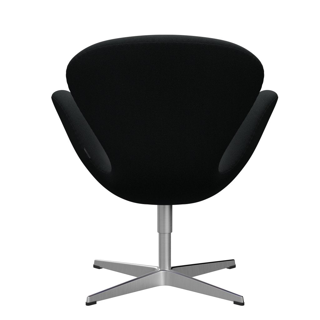 [product_category]-Fritz Hansen Swan Lounge Chair, Satin Brushed Aluminium/Sunniva Black (193)-Fritz Hansen-3320-SV193-SPAL-FRI-4