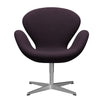  Chaise salon de cygne aluminium en satin en aluminium / tonus aubergine