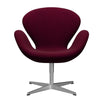  Swan Lounge Chair Sating Brushed Aluminium/Hallingdal Pink Dark