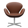  Swan Lounge Chair Silbergrau/Aura Cognac