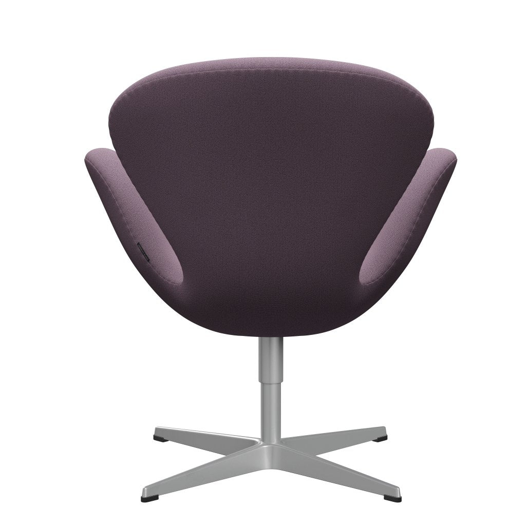 Sedia fritz Hansen Swan Lounge, Grey Silver/Capture Violet/Brown