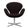  Swan Lounge Stuhl Silbergrau/Christianshavn Dark Red Uni