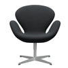 Sedia fritz Hansen Swan Lounge grigio grigio argento/cristiano