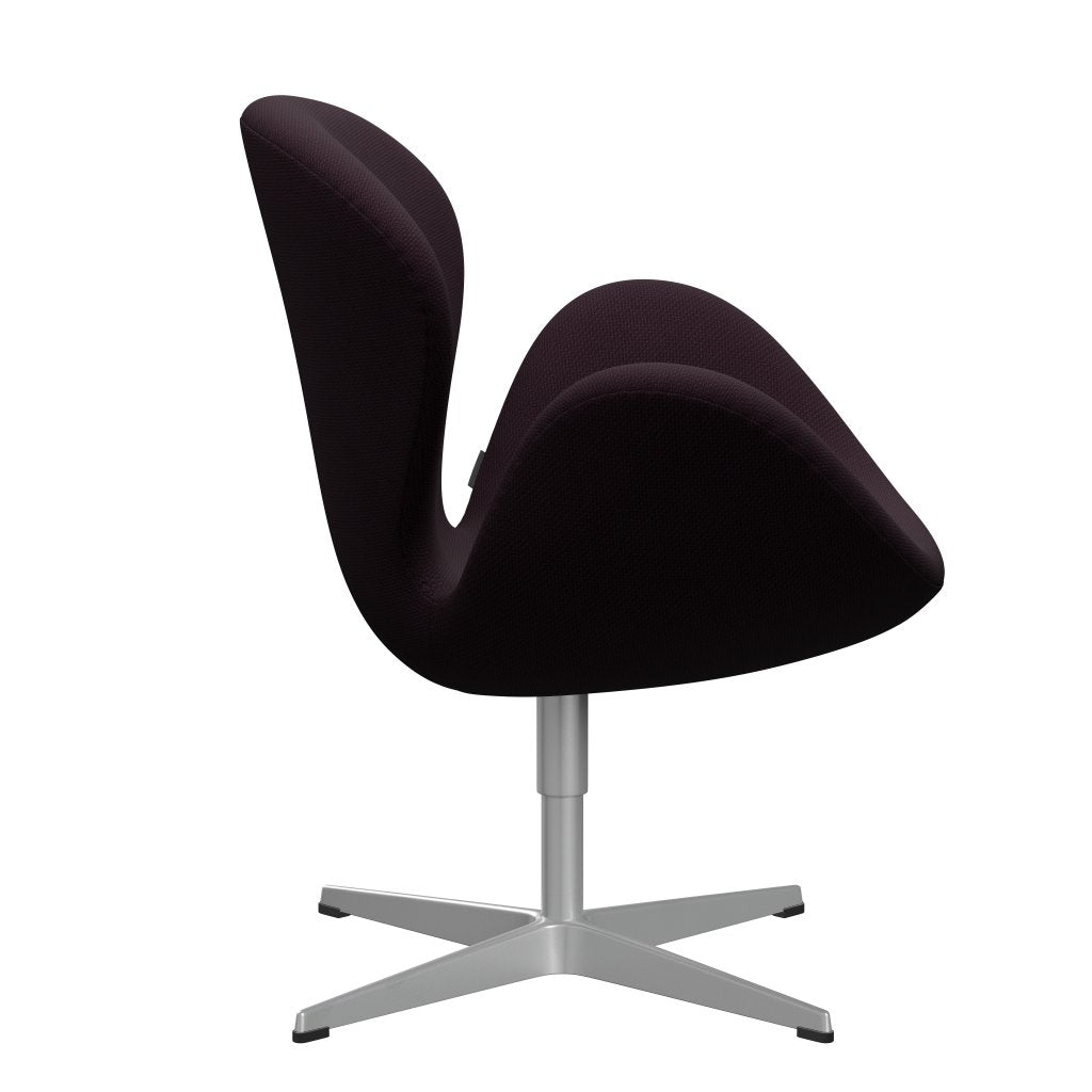 Fritz Hansen Swan Lounge Chair, Silbergrau/Diablo Pflaume