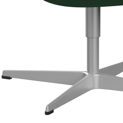 Sedia fritz Hansen Swan Lounge, grigio argento/verde divina