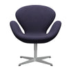  Swan Lounge Chair Silver Grey/Divina Md Dusty Blue