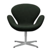 Sedia fritz Hansen Swan Lounge grigio argento/Divina MD Green